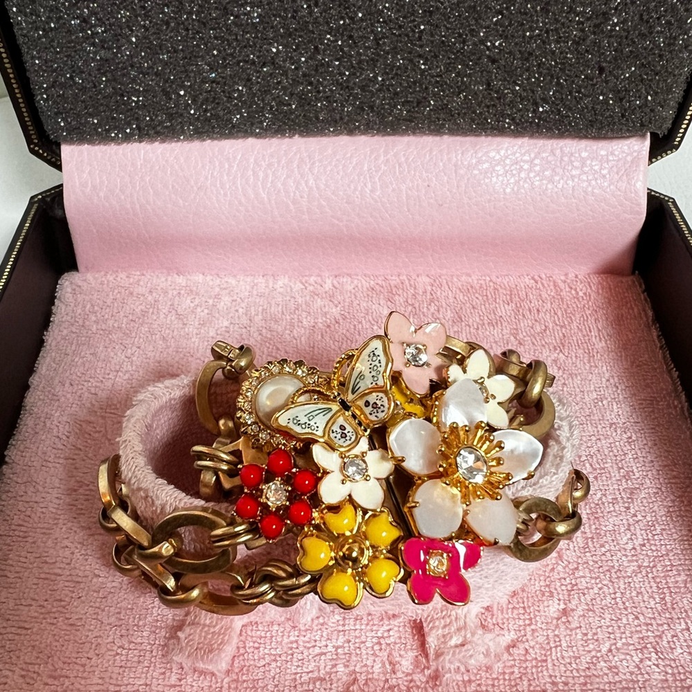 Juicy Couture Floral and Butterfly Bracelet